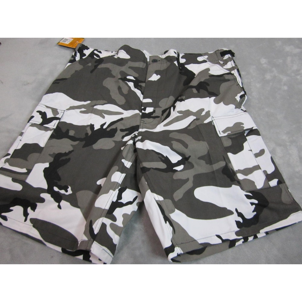 Rothco Cargo Shorts Mens 2XL White City Camo BDU Tactical Military Utility